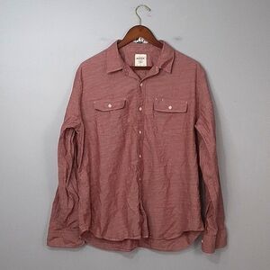Fossil 54 Classic Fit Men's Rust Button Down Long Sleeve Shirt
